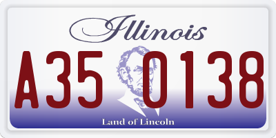 IL license plate A350138