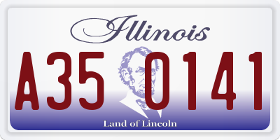 IL license plate A350141