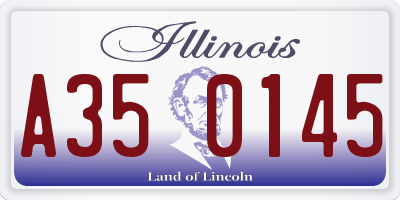 IL license plate A350145
