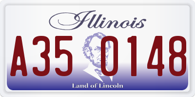 IL license plate A350148