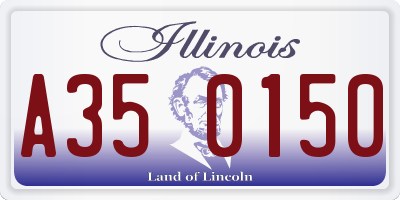 IL license plate A350150