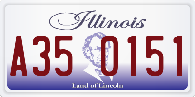 IL license plate A350151