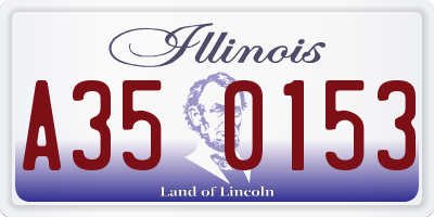 IL license plate A350153