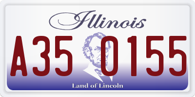 IL license plate A350155
