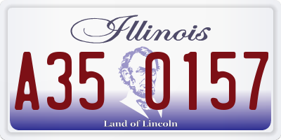 IL license plate A350157