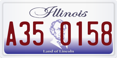 IL license plate A350158