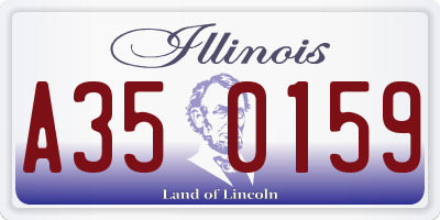IL license plate A350159