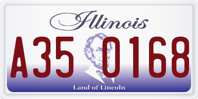 IL license plate A350168