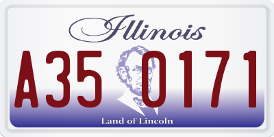 IL license plate A350171