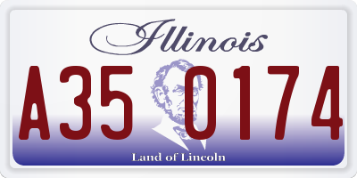 IL license plate A350174