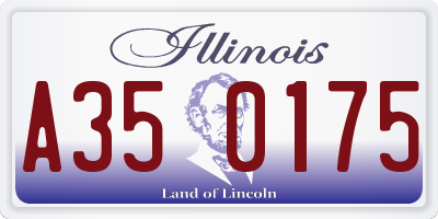 IL license plate A350175