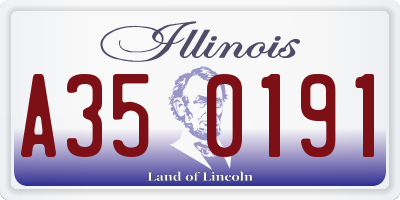 IL license plate A350191