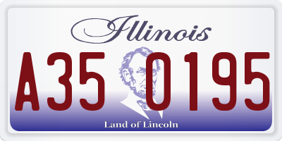IL license plate A350195