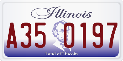 IL license plate A350197