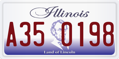 IL license plate A350198