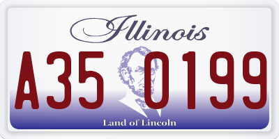 IL license plate A350199