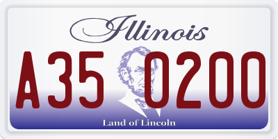 IL license plate A350200