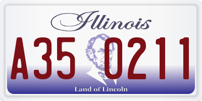IL license plate A350211