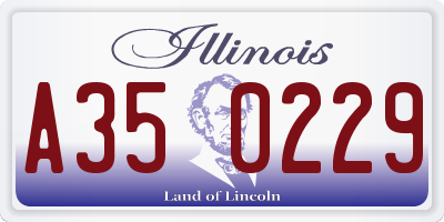 IL license plate A350229
