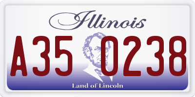 IL license plate A350238