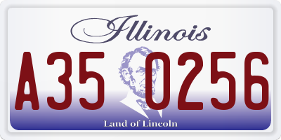 IL license plate A350256