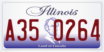 IL license plate A350264