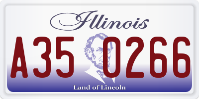 IL license plate A350266