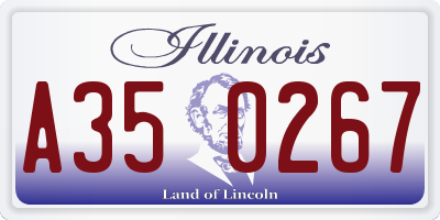 IL license plate A350267