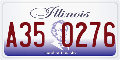 IL license plate A350276