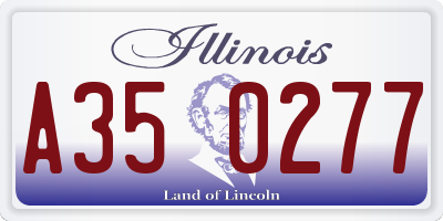 IL license plate A350277
