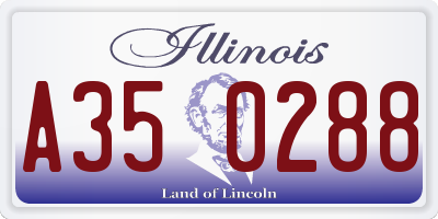 IL license plate A350288