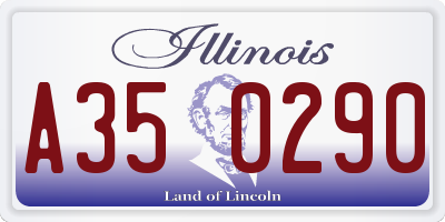 IL license plate A350290