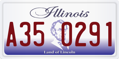 IL license plate A350291