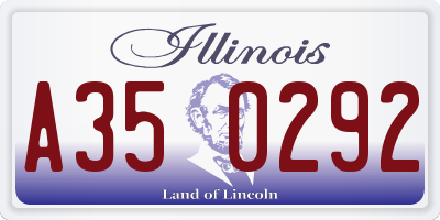 IL license plate A350292