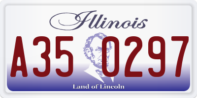 IL license plate A350297