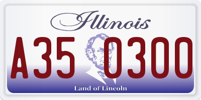 IL license plate A350300