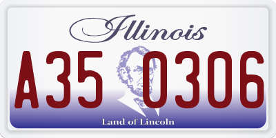 IL license plate A350306