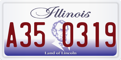 IL license plate A350319