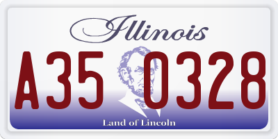 IL license plate A350328