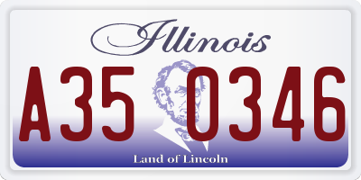 IL license plate A350346