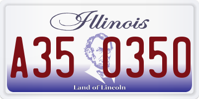 IL license plate A350350