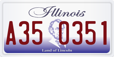 IL license plate A350351