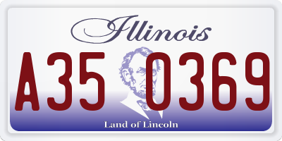 IL license plate A350369