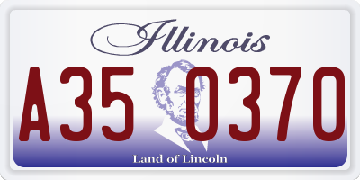 IL license plate A350370