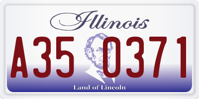IL license plate A350371