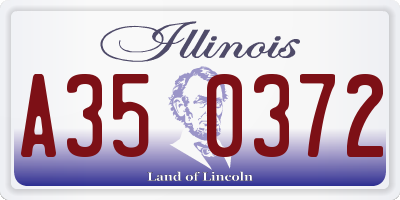 IL license plate A350372