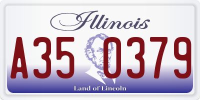 IL license plate A350379