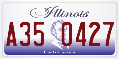 IL license plate A350427