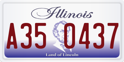 IL license plate A350437