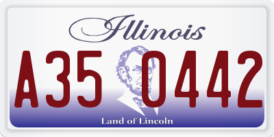IL license plate A350442